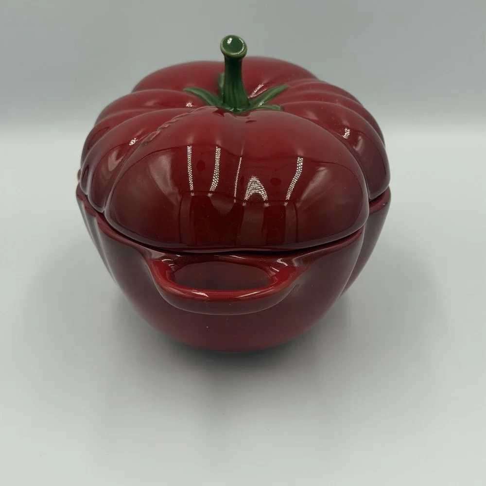 Staub Ceramic 16-oz Petite Tomato Shaped Cocotte - Cherry